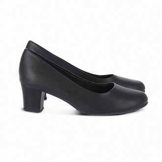 Piccadilly Laura Women's Heel Pumps - Flexible & Anti-Slip - 100% Vegan - Black