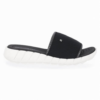 Piccadilly Nicole Anabela Medium Heel Slipper - Black