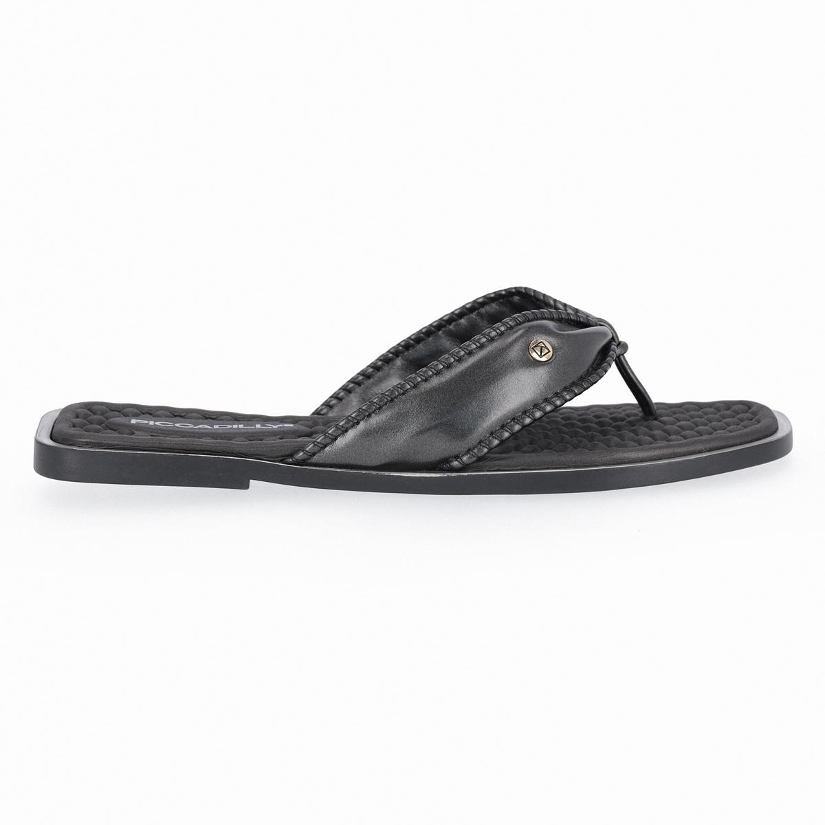 Men Flip Flops & Sandals Sapata Black Leather | mortoglou.gr | eshop.